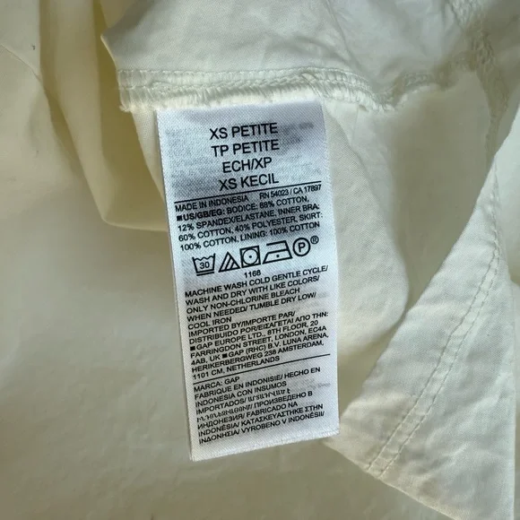 GAP Mixed Media Midi Dress Off White - Picture 8 of 9